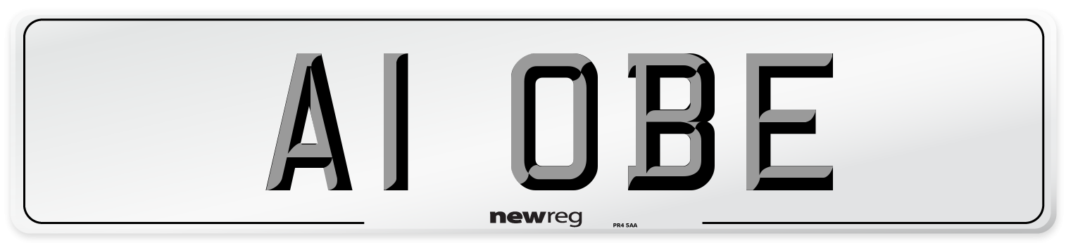 A1 OBE Number Plate from New Reg